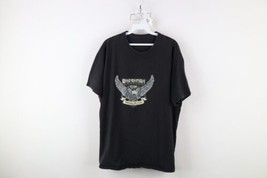 Vintage Streetwear Mens Large Faded Eagle American Gun Association T-Shirt Black - £30.55 GBP