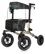 ELENKER All-Terrain Rollator Walker with Non-Pneumatic Tire 12” Front Ru... - £127.35 GBP