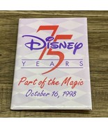 Vintage 1998 Disney 75 Years Part Of The Magic Button Pin Promotional KG - $10.81 CAD