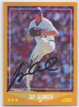 Jay Aldrich Auto  Signed Autograph 1988 Score #578 ROOKIE RC Milwaukee Brewers - £1.01 GBP