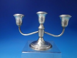 Prelude by Schweitzer Sterling Silver Candelabra 3-Light c. 1940 8&quot; x 5&quot; (#6199) - £307.83 GBP