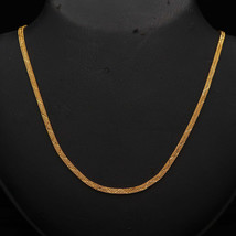 22 Carat Hallmark Golden Gold 9&quot; Wheat Chain Girls Gift Inexpensive Jewelry - £2,757.70 GBP