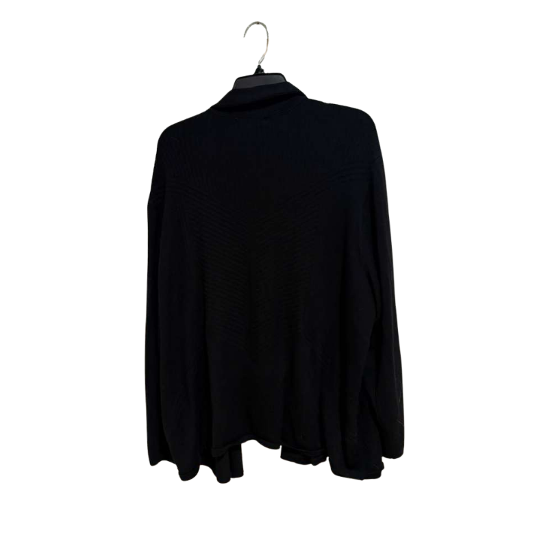 89th & Madison Black Open Front Cardigan Women’s 3X Plus Size Knit Sweater Item image 3