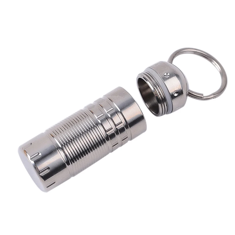 Titanium Pill Capsule Fob Emergency Medicine Match Battery Airtight Watertight - $37.75