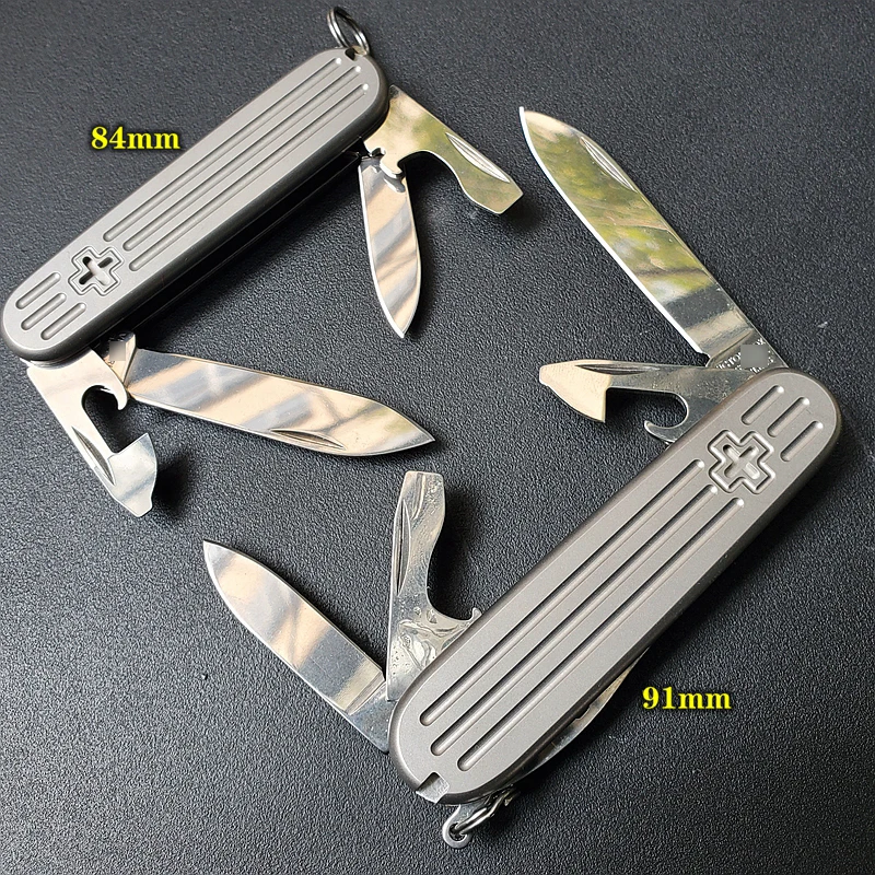 EDC Titanium Alloy Scale Folding Knife Hollow Paper Cutting Art Blade Cutting - £45.57 GBP