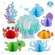 Under The Sea Party Decorations Sea Animal Honeycomb Centerpiece Mermaid Birthda - £23.71 GBP