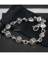 Chrome Silver Cross/Heart/Dice Men Bracelet Trapstar Dutch Designer Von ... - £14.65 GBP+