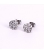 18k Layered real Gold Filled Push Back earrings Men Women Icedcut micro ... - $192.52 MXN