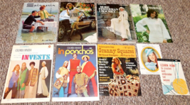 Lot 9 Crochet Booklets Magazines Patterns Womans Day Granny Square Fashion VNTG! - $15.83