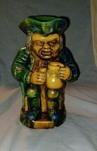 Vintage Toby Jug Mug Sitting Man Grimacing With Beer - 8" Tall - $23.72