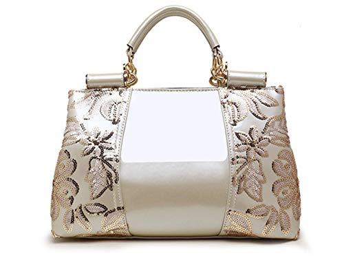Fashion patent leather bag portable lady shoulder messenger bag (red wine) - $67.62