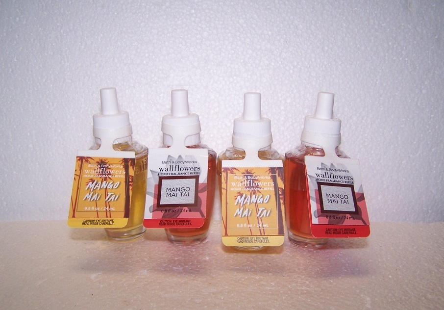 Primary image for 4 Bath & Body Works Mango Mai Tai Wallflower Fragrance Refill Bulb
