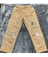 Vintage Thrashed Carhartt B136 TAN Double Knee Carpenter Work Wear Pants... - $1,228.32 MXN