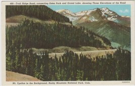 Rocky Mountain National Park Postcard Trail Ridge Road Mt. Ypsilon Estes Park - £2.44 GBP