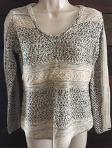 * Womans Dex Creme &amp; Black Sweater - Size Small - £12.22 GBP