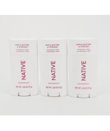 Native Aluminum Free Deodorant Apple Butter Strudel 2.65 oz Lot of 3 - $41.31 CAD