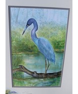 A. Tierney Signed Matted 17”X11&quot; Florida Everglades “EGRET” Watercolor A... - $103.85 CAD