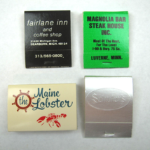 4 Matchbooks Fairlane Inn Schulers Michigan Magnolia Bar Minnesota Maine Lobster - £15.70 GBP