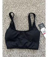 Salt + Cove Junior&#39;s Ribbed Long Line Bikini Top Black Size X-Small Ligh... - $13.79 CAD