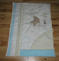 Classic Winnie Pooh Piglet Moon Star Crib Comforter Baby Blanket Hurry t... - £38.75 GBP