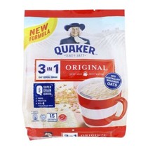 QUAKER 3 in 1 Oat Cereal Drink - 4 Packs Original  (28g x 15&#39;s)  Nutriti... - $23.66