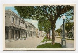 Residence at Marti or Prado Promenade Postcard Habana Cuba La Esperanza  - $17.82