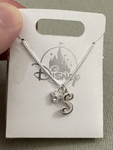 Disney Parks Mickey Mouse Faux Gem Letter S Silver Color Necklace NEW