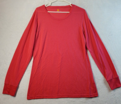 Carhartt T Shirt Top Womens Size Large Red Polka Dot Knit Long Sleeve Round Neck - £11.71 GBP