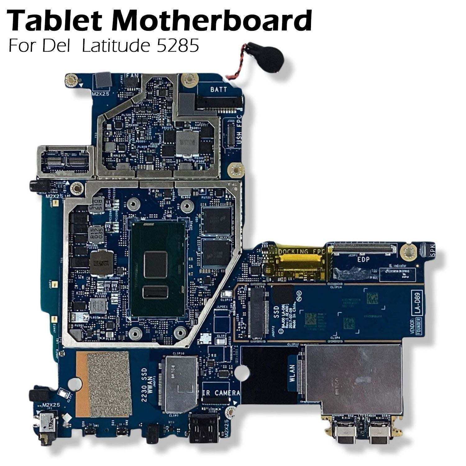 Genuine Dell Latitude 5285 2-In-1 Tablet Motherboard i3-7100U 2.4GHZ 4GB D4VVK Item image 2