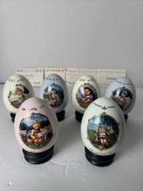 MJ Hummel Goebel Porcelain Egg Collection Danbury Mint 1993 &amp; 1994 Set Of 6 - £19.10 GBP