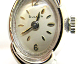 Vintage Bulova 10kt Rolled White Gold Plate Watch - $78.21