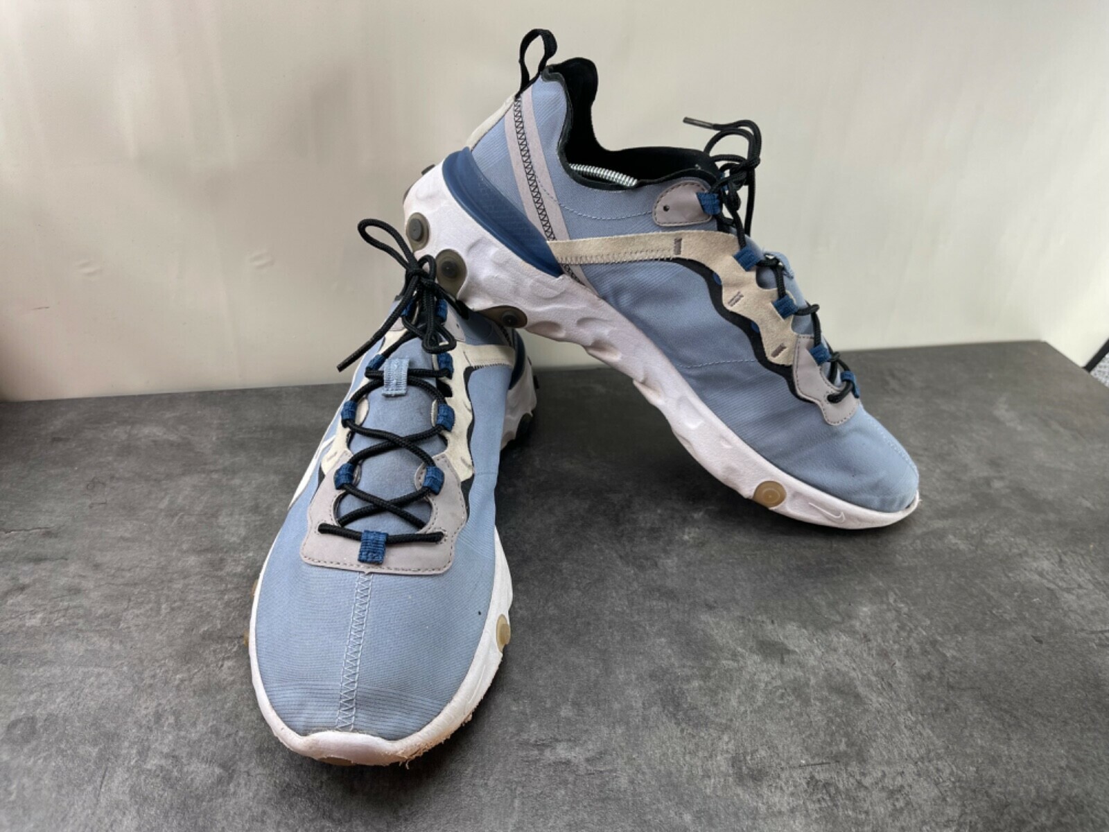 Nike Sneakers Men 13M React Element 55 Indigo Fog Running Shoes Blue Ath... - $37.44