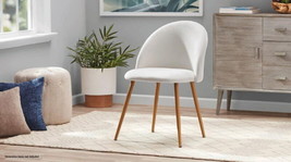 Modern Accent Chair, Cream White - £51.37 GBP