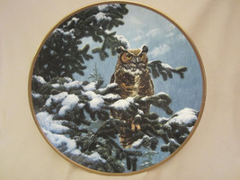 Winter Vigil Collector Plate Great Horned Owl Seerey-Lester Noble Owls - £23.59 GBP