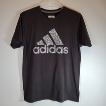 Adidas Mens Shirt Large Spell Out Black Top Running Sports Outdoor Tee C... - $12.99