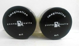 Imaination YOUNG NAILS ART POWDER LIME NAIL ART ~ Lot Of 2 ~ .17 g Each!! - £6.37 GBP