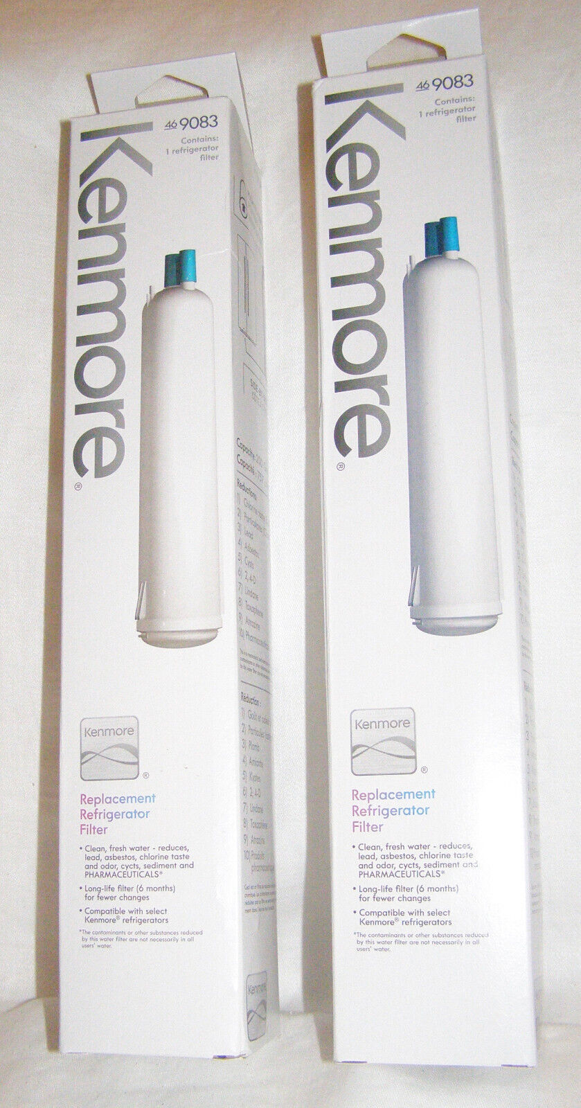 SET OF 2 SEARS KENMORE REFRIGERATOR REPLACEMENT WATER FILTERS NO. 9083, ... - $4.95