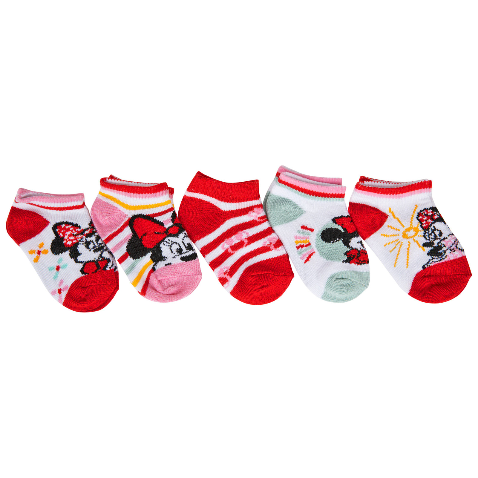 Primary image for Disney Minnie Mouse Since Forever Toddler No Show Variety Socks 5-Pack Multi-Co