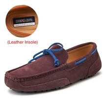 DEKABR Genuine Leather Men Shoes  Brand Casual Slip On Formal Loafers Men Moccas - £50.01 GBP