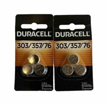 Duracell 303/357/76 Silver Oxide Button Battery, two 3 packs (6 batteries) - £8.53 GBP