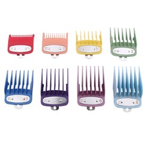 Professional Hair Clipper Guards 8-Colorful Cutting Guide Combs with Met... - £25.57 GBP