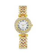 Fashion Luxury Full Crystal Women Rhinestone Wristwatch Female Bracelet ... - $668.12 MXN