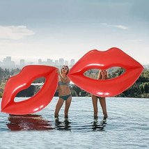 Giant Red Lips Inflatable Floating Bed for Pool Parties and Vacation Fun NEW! - £11.67 GBP
