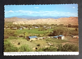 El Hermoso Valle De Chimayo Aerial View New Mexico NM UNP Postcard c1960s 4x6 - £4.78 GBP