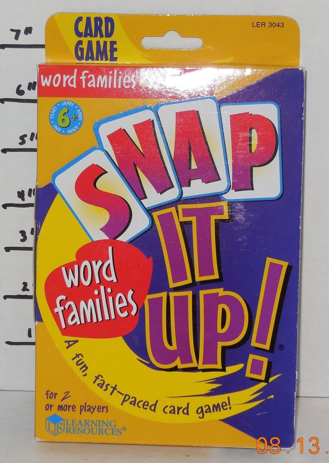 Snap it Up! Word Families Reading Card Game Learning Resources - $10.18