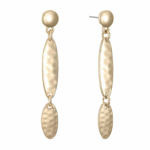 Liz Claiborne Women's Gold Drop Earrings Gold Tone New - $16.90