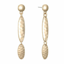 Liz Claiborne Women&#39;s Gold Drop Earrings Gold Tone New - £13.22 GBP