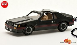 RARE KEY CHAIN 1982 1983 1984 BLACK FORD MUSTANG GT 5.0 CUSTOM LIMITED E... - $68.98