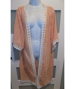 Lularoe Chloe Multi-Color W/Lace Trim Kimono/Cover Up Size S Women&#39;s - $478.49 MXN