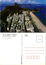 Brazil Rio de Janeiro Copacabana Beach City View Mountains Hotels VTG Postcard - £7.51 GBP